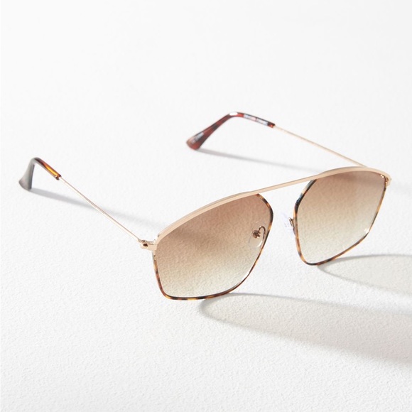 NWT Anthropologie - Geometric Aviator Sunglasses - Picture 3 of 5